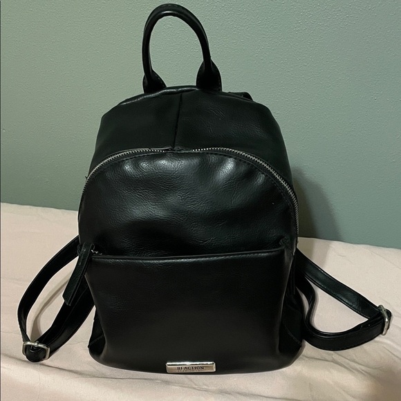 Reaction Kenneth Cole Handbags - Reaction Kenneth Cole NWOT Black Vegan Leather Pebble Backpack Purse